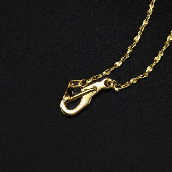 *PRICE DROP* Art Deco Style Rhinestone Pendant on Gold Toned Chain - Upcycled - Picture 6 of 7